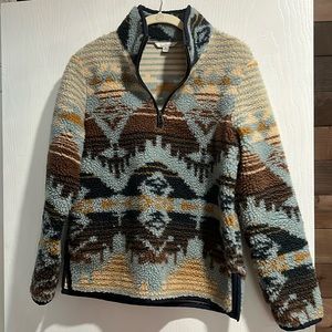 Ll bean Sherpa quarter zip sweater size XS